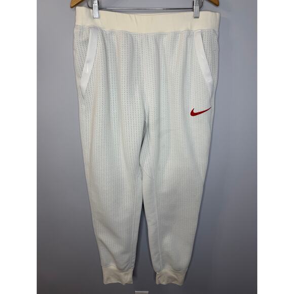 Nike Tech Fleece Team USA Jogger Tapered Pants White Red Men's XL - Picture 1 of 11